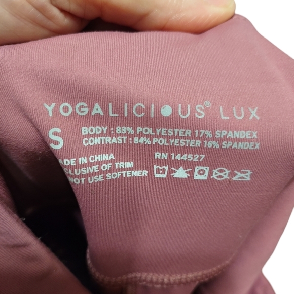 Yogalicious Lux  Mauve Leggings Ladies Small Workout GYM Yoga Athletic - Picture 3 of 3